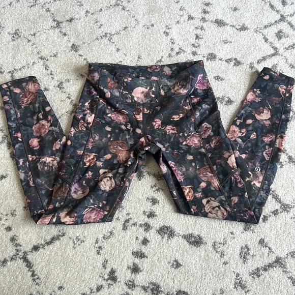 Lululemon Speed Up Tight Leggings Frosted Rose Multi Sz 6 - Picture 3 of 10